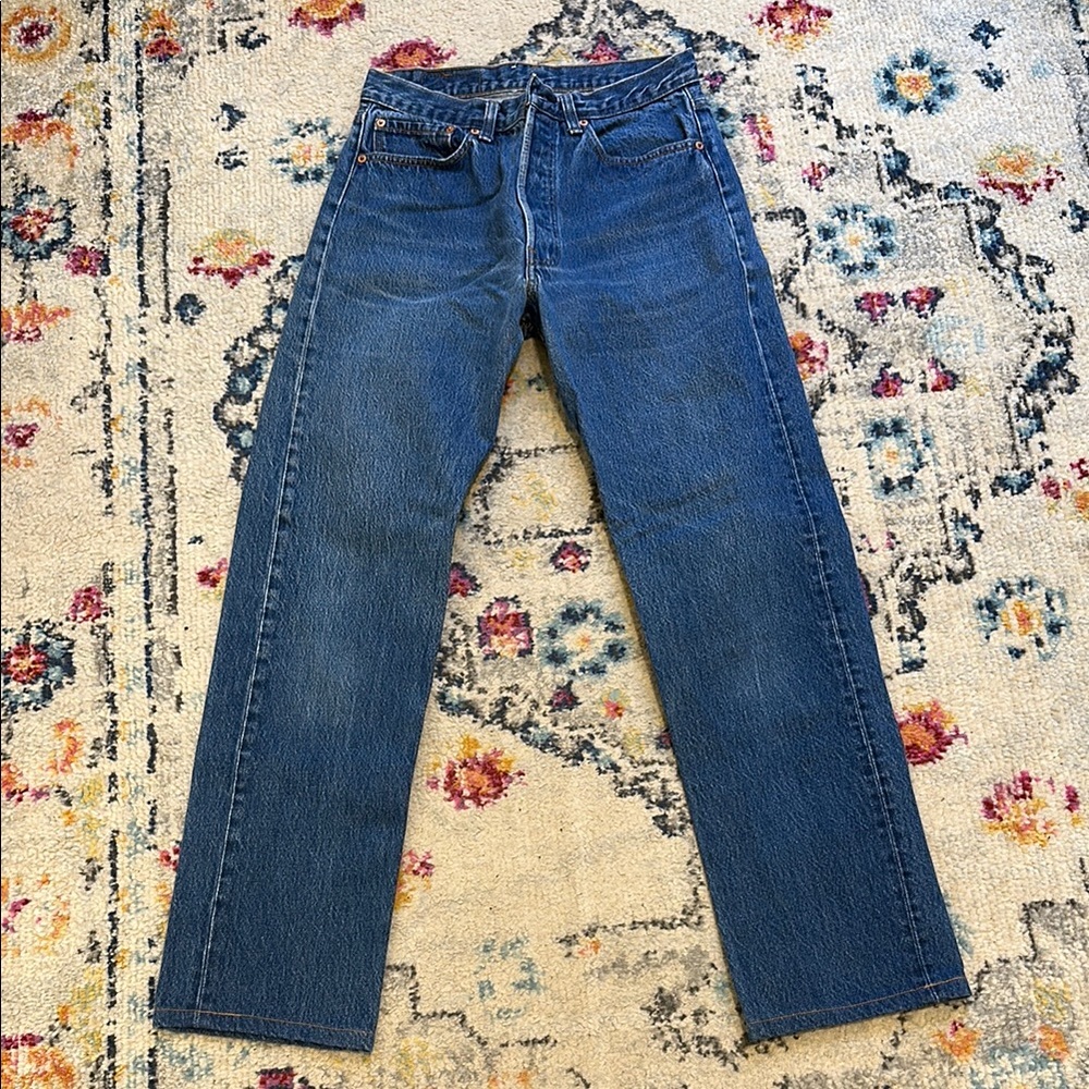 Levi's Men's Straight Jeans in Dark Blue Denim